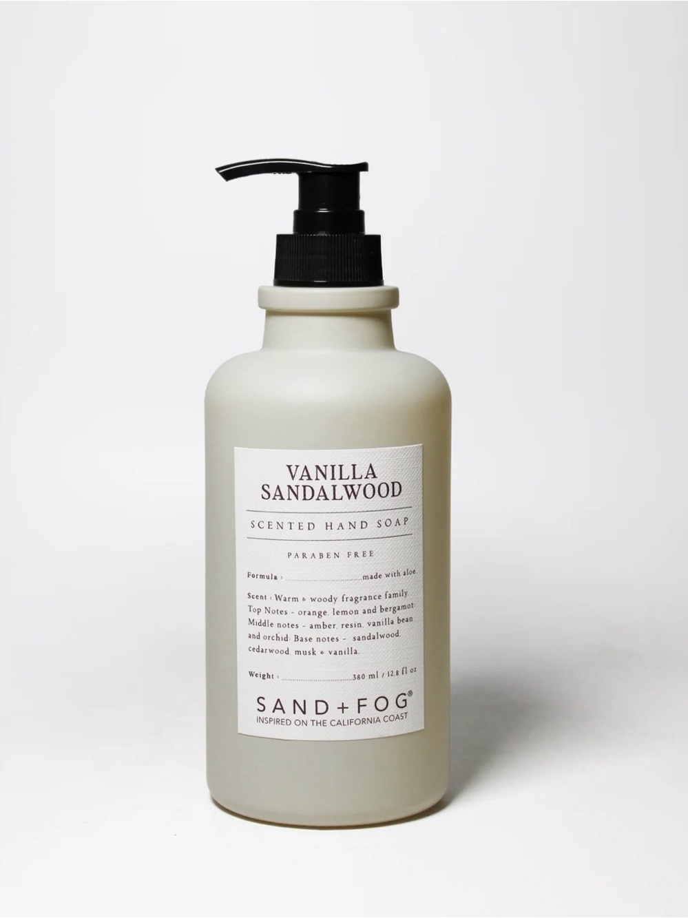 Sand + Fog Vanilla Sandalwood Hand Soap - Cream